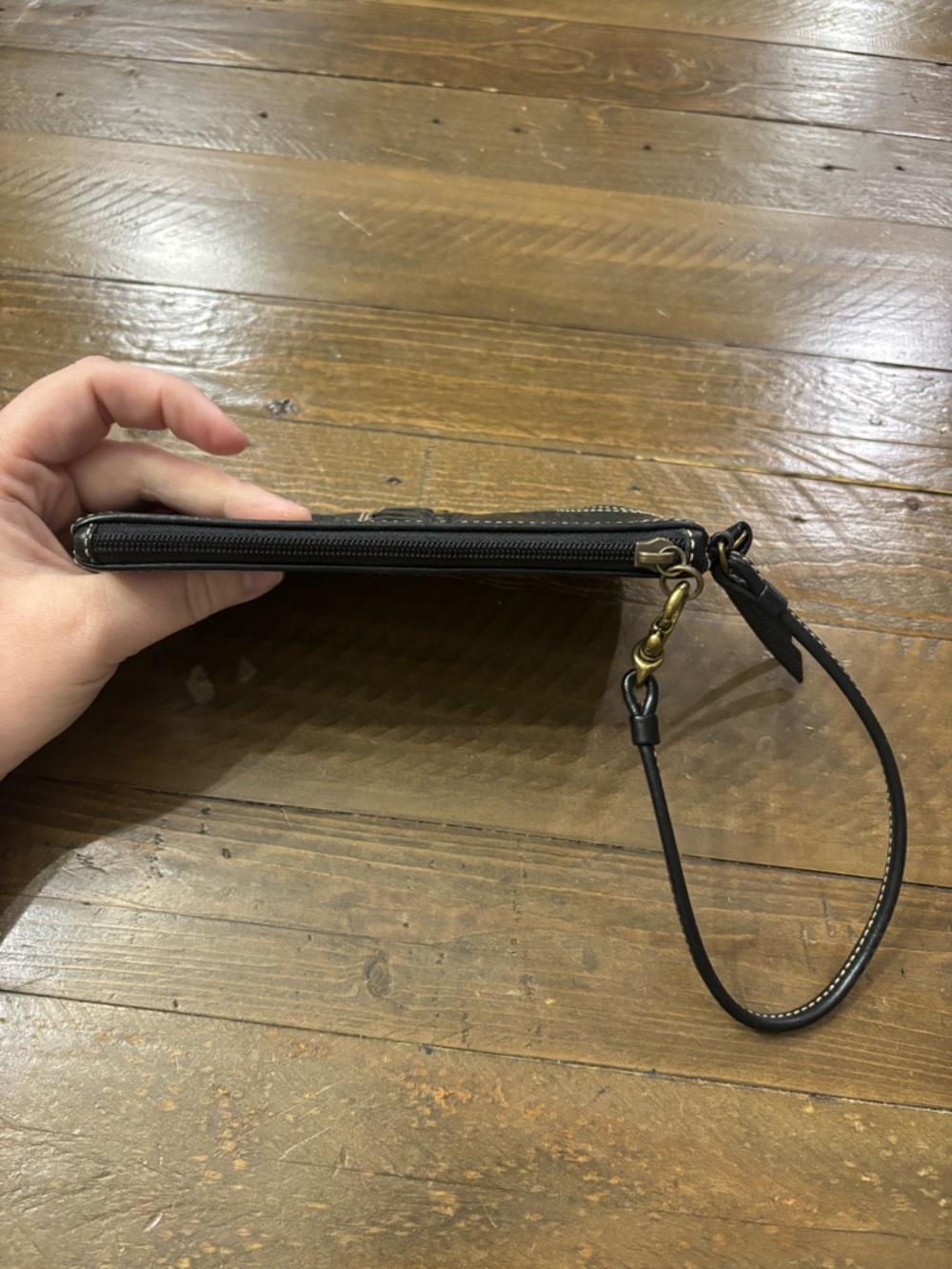 Coach Vintage Leather Wristlet with Lace-Up Detail - Picture 6 of 10
